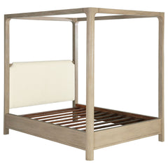 Solano 85-inch Queen Canopy Bed Weathered Mango