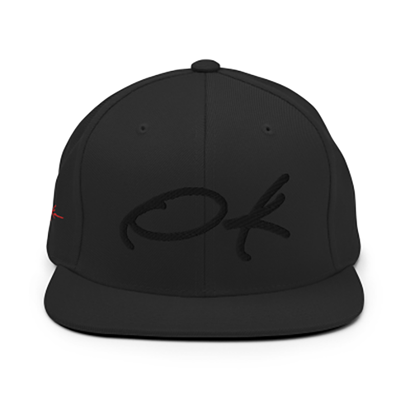 designer baseball cap black