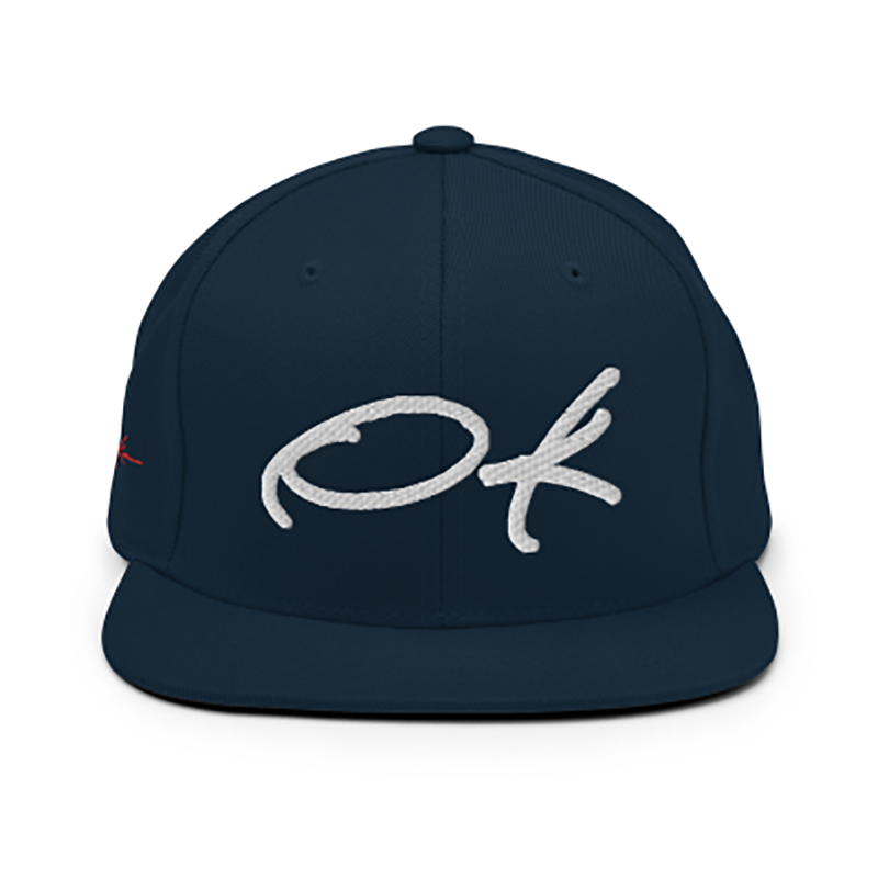 designer baseball cap navy blue