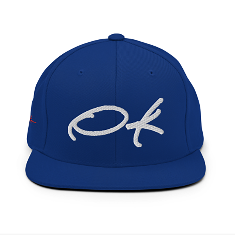 designer baseball cap royal blue