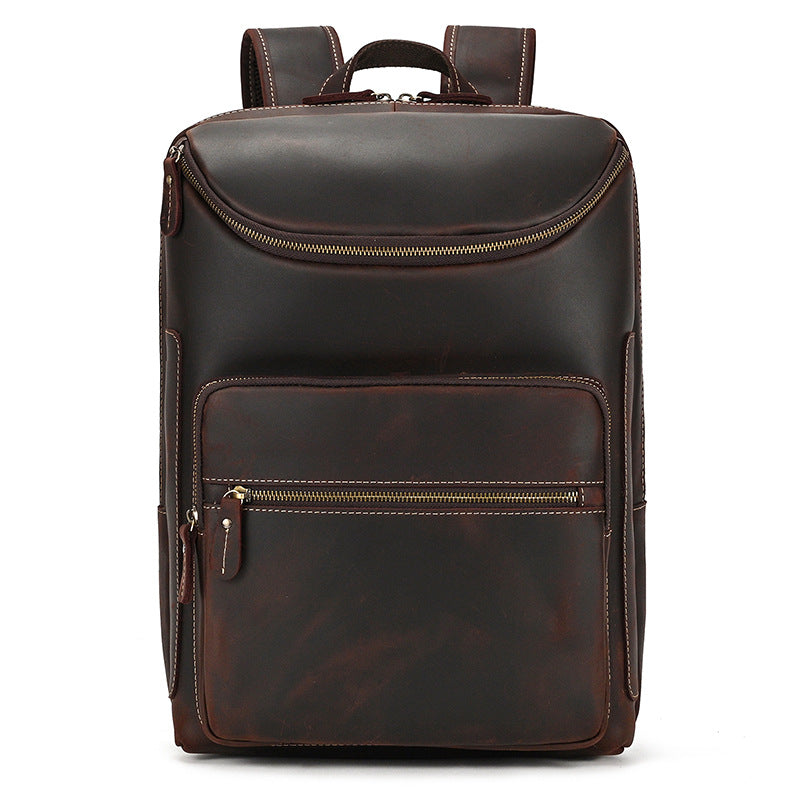 Chocolate Brown Leather Backpack