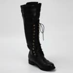 Men's Black Knee-High Boots