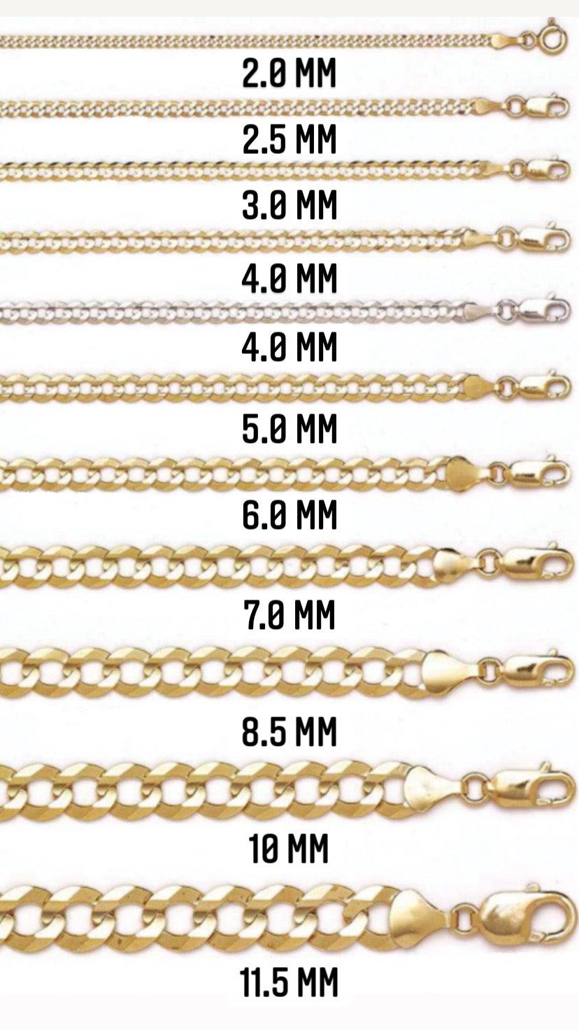 14K Gold- Hollow Puff Mariner Chain