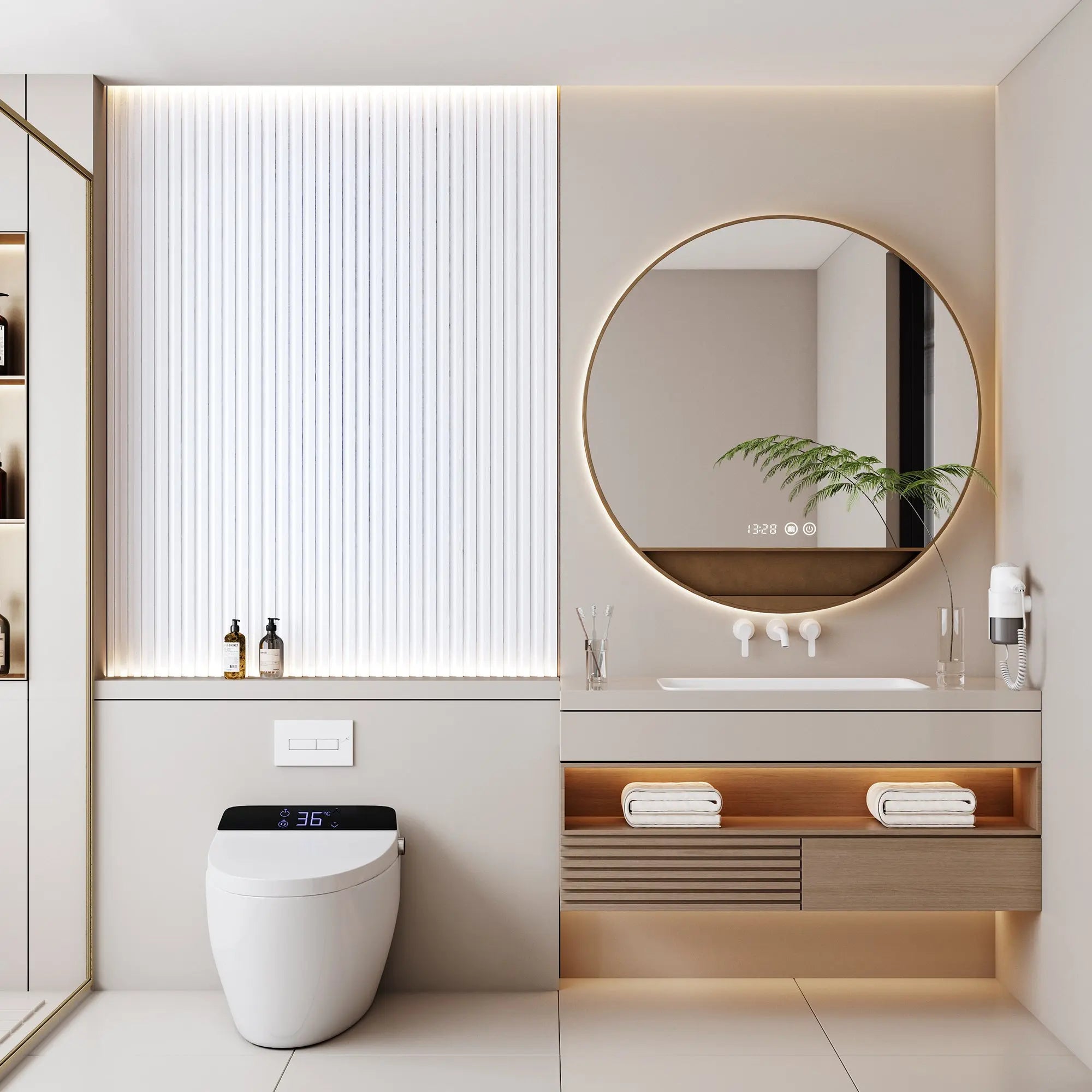 Hausvita 48 x 6 inch WPC Slat Wall Panel (16 Pack)