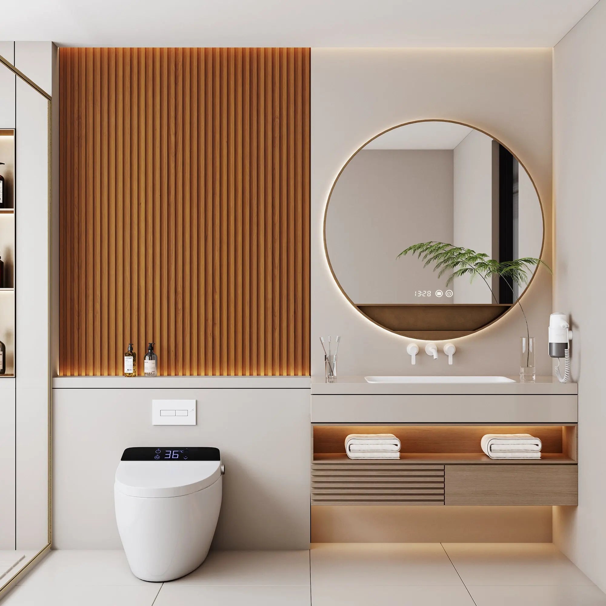 Hausvita 48 x 6 inch WPC Slat Wall Panel (16 Pack)