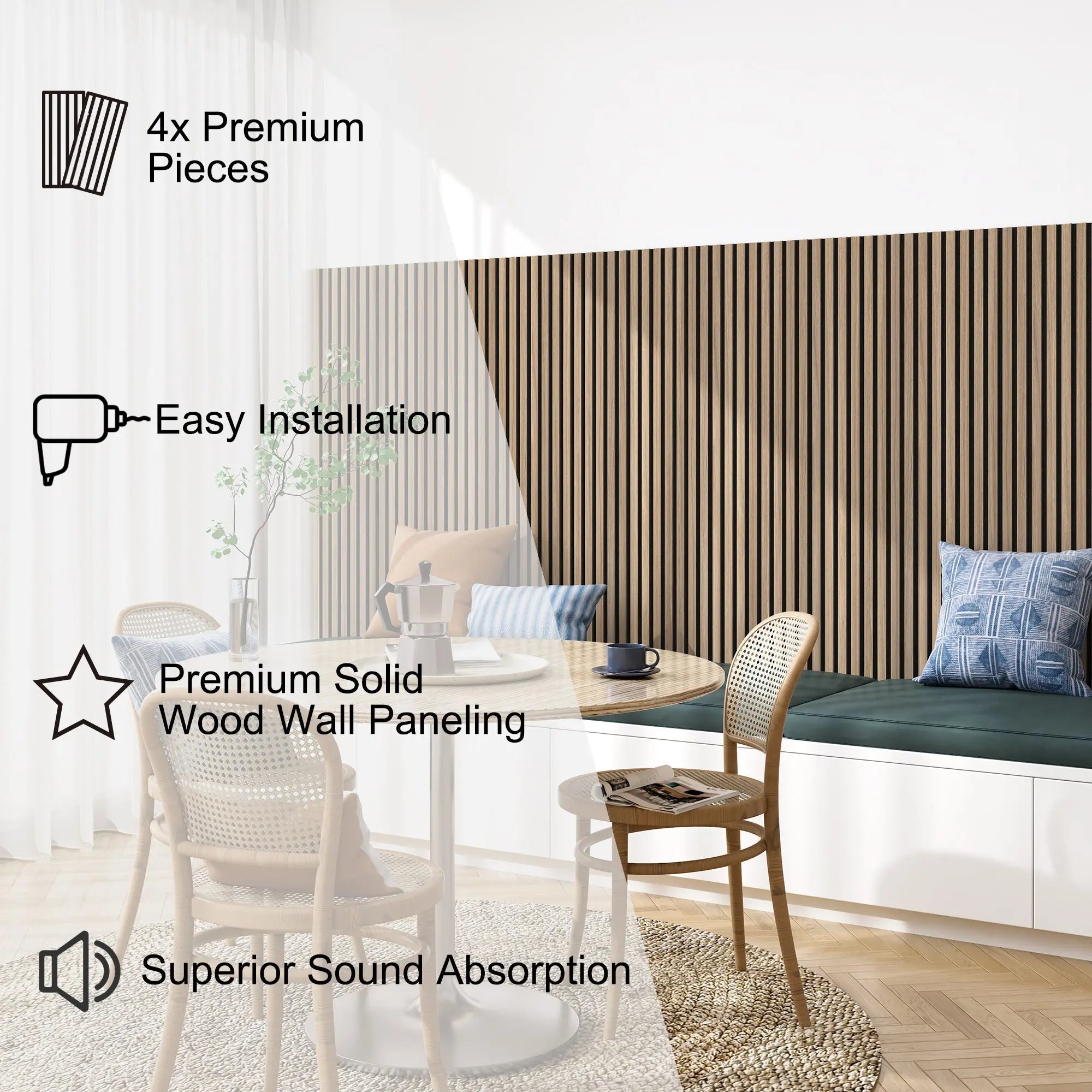 MDF Acoustic Slat Wood Wall Panels