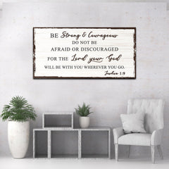 Joshua 1:9 - Do Not Be Afraid Sign