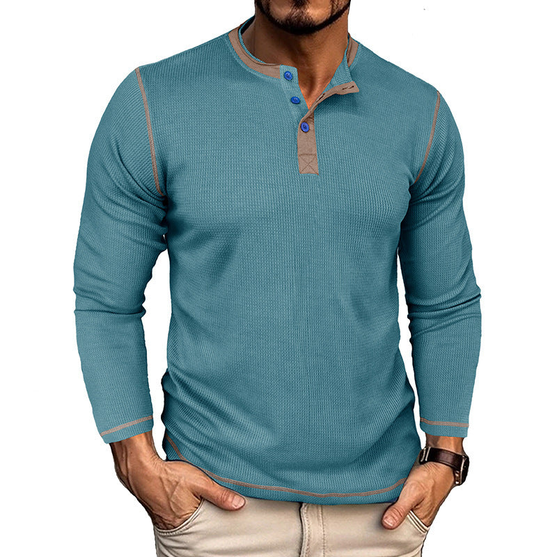Men's Long Sleeve Henley Thermal Shirts