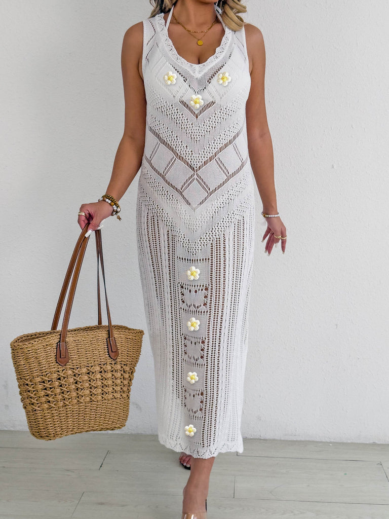 beach vest dress Waist Flare Decorative Detail Beach Vest Dress by Kith&Kin
