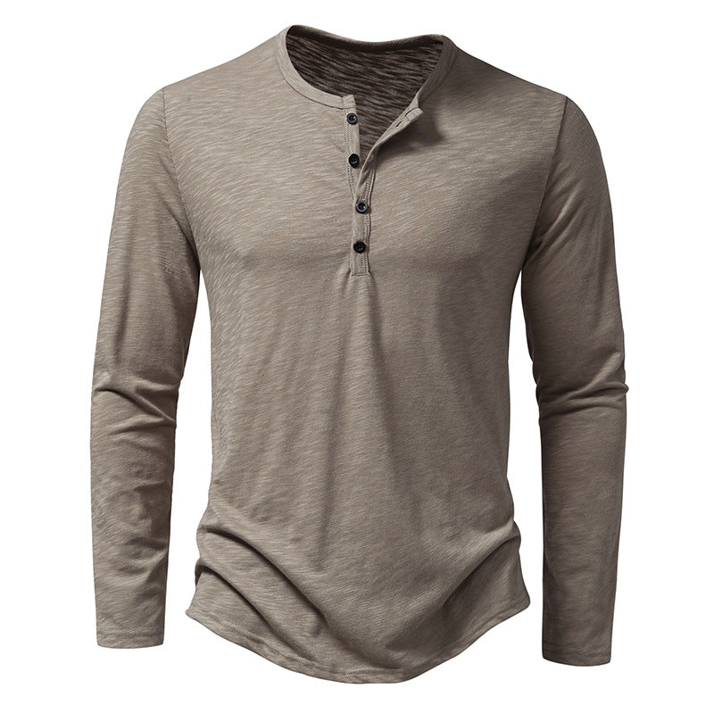 Men's Casual Long Sleeve Shirt gray