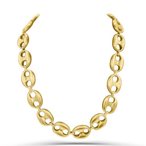 10K Gold- Hollow Puff Mariner Chain