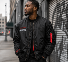 Onassis Krown "Poem If" Bomber Flight Jacket