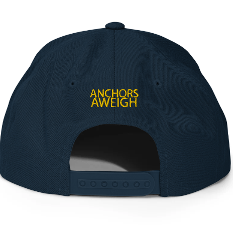 Navy Anchors Aweigh snapback cap