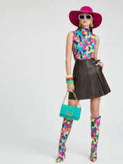 Vegan Leather Mini Pleat Skirt GREENWICH VILLAGE BYMANYC ® New York
