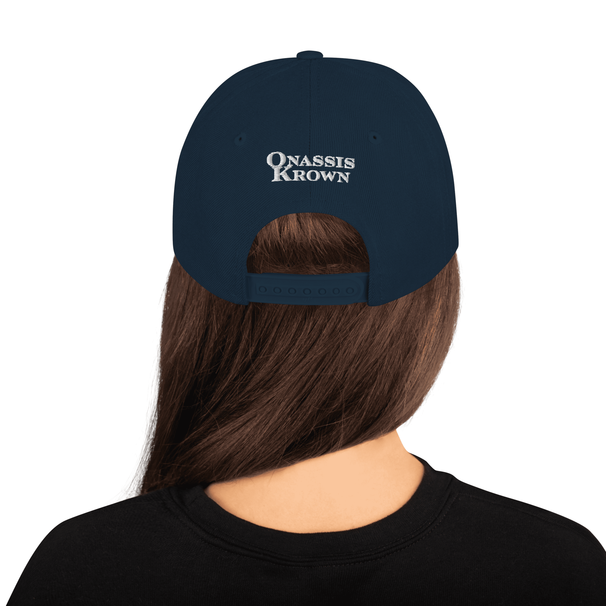 navy blue designer baseball cap