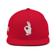 Kappa Alpha Psi Embroidered Baseball Cap - Crimson Red- Hand Sign