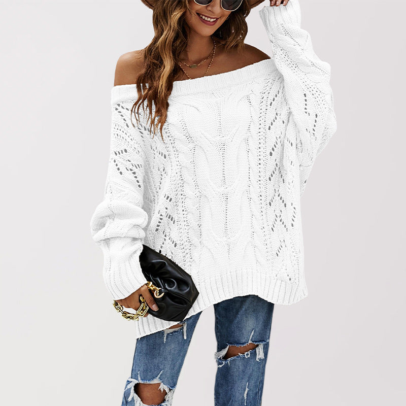 Strapless Loose Off Shoulder Solid Color Pullover Sweater – Onassis Krown