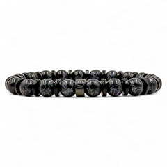 Pulse - Obsidian Drift - S/M - Beaded Bracelet