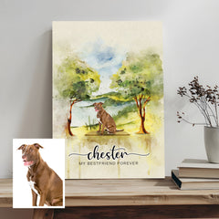 Pet Memorial Watercolor Sign My Bestfriend Forever