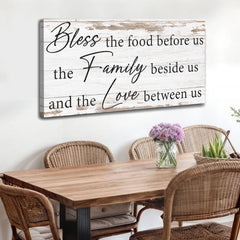 Bless The Food, Family, And Love Sign V