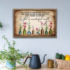 What A Wonderful World Sign X