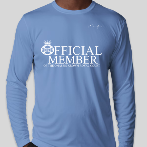 official member shirt long sleeve carolina blue