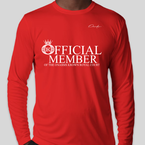 official member shirt long sleeve red