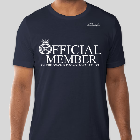 official member t-shirt navy blue