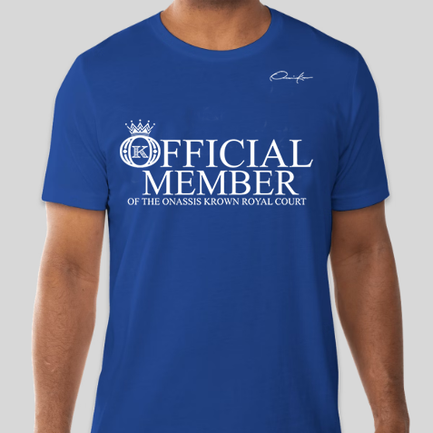 official member t-shirt royal blue