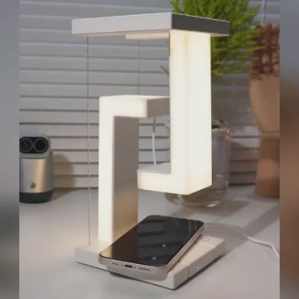 L shaped table lamp charger