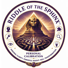 Logo of 'Riddle of the Sphinx' with a pyramid and sphinx design.