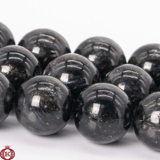 polished astrophyllite gemstone beads