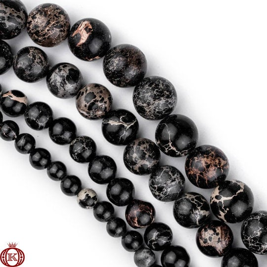 wholesale black sea sediment imperial jasper beads