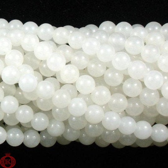 quality white jade gemstone beads
