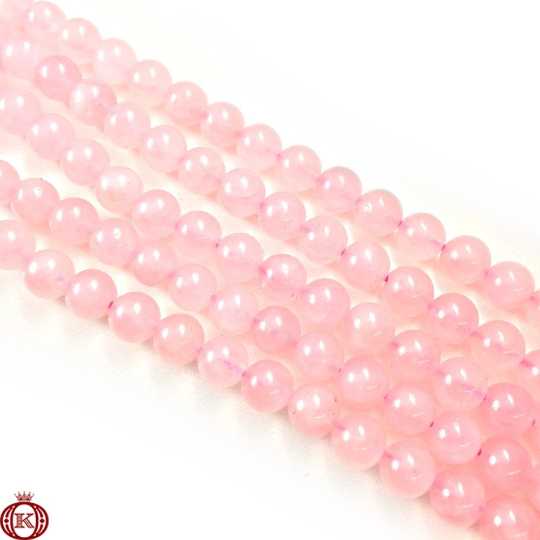 round rose quartz gemstone beads