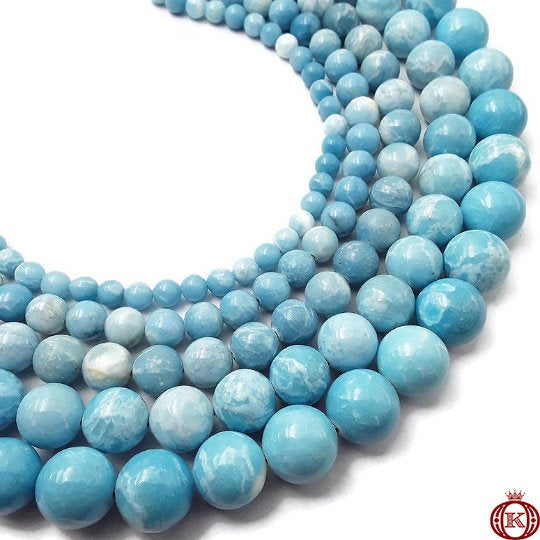quality blue larimar quartz gemstone beads