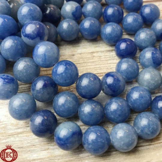 round blue aventurine gemstone beads