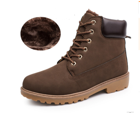 chocolate brown suede construction boots