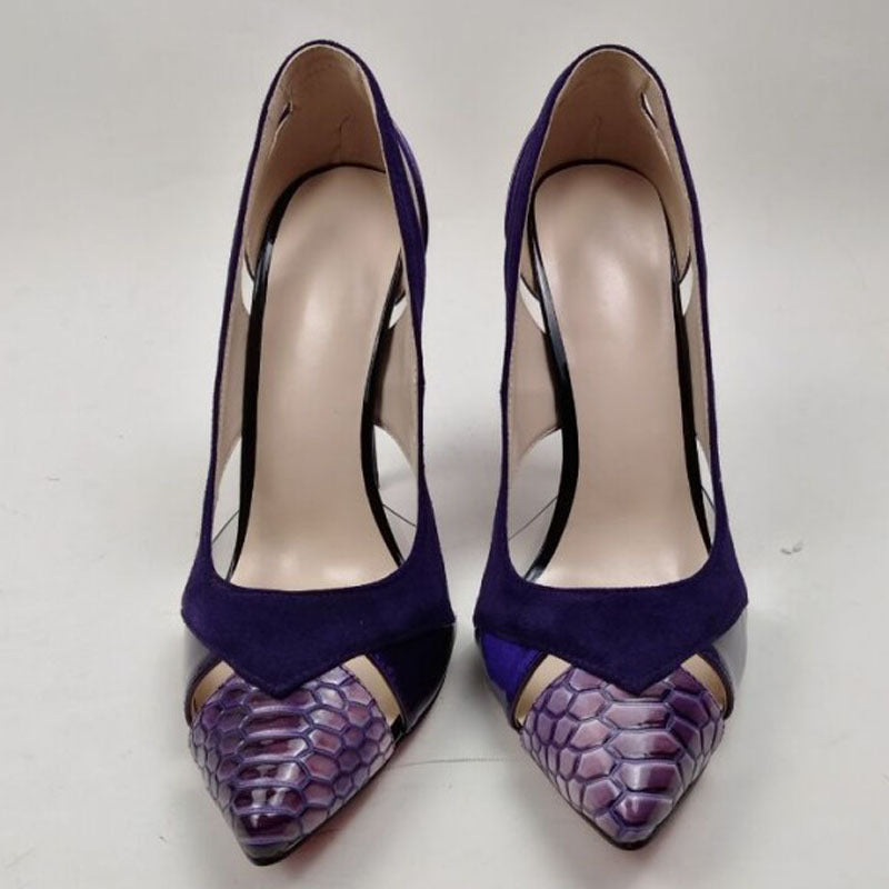 stylish purple high heels
