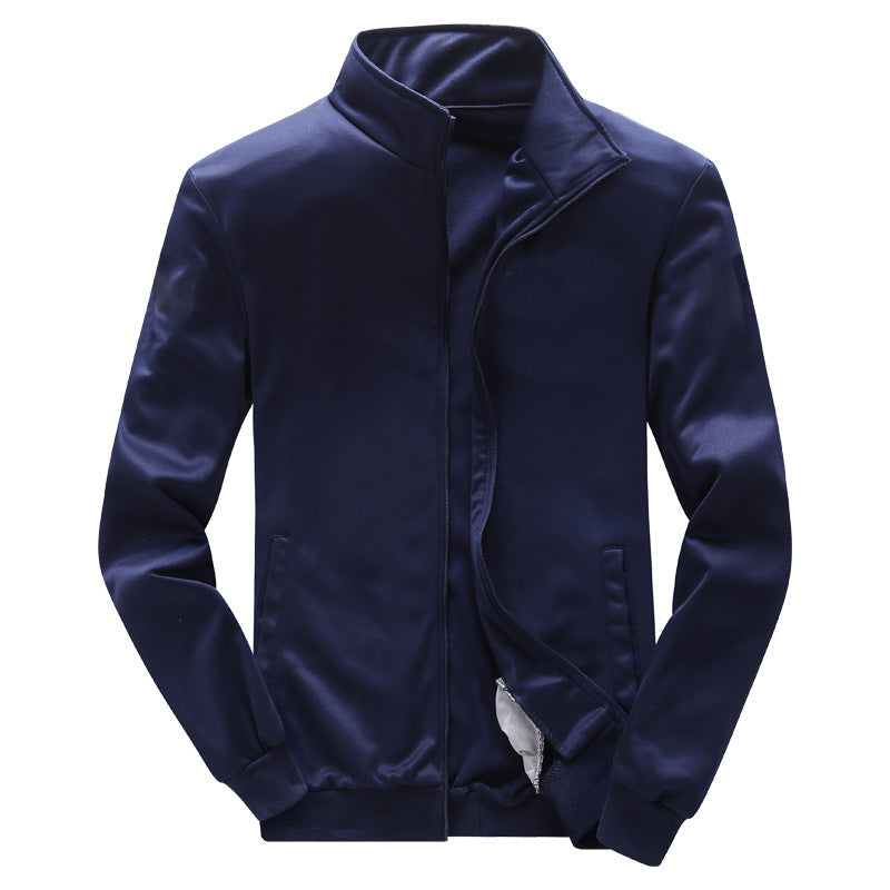 blue athletic zip up jacket