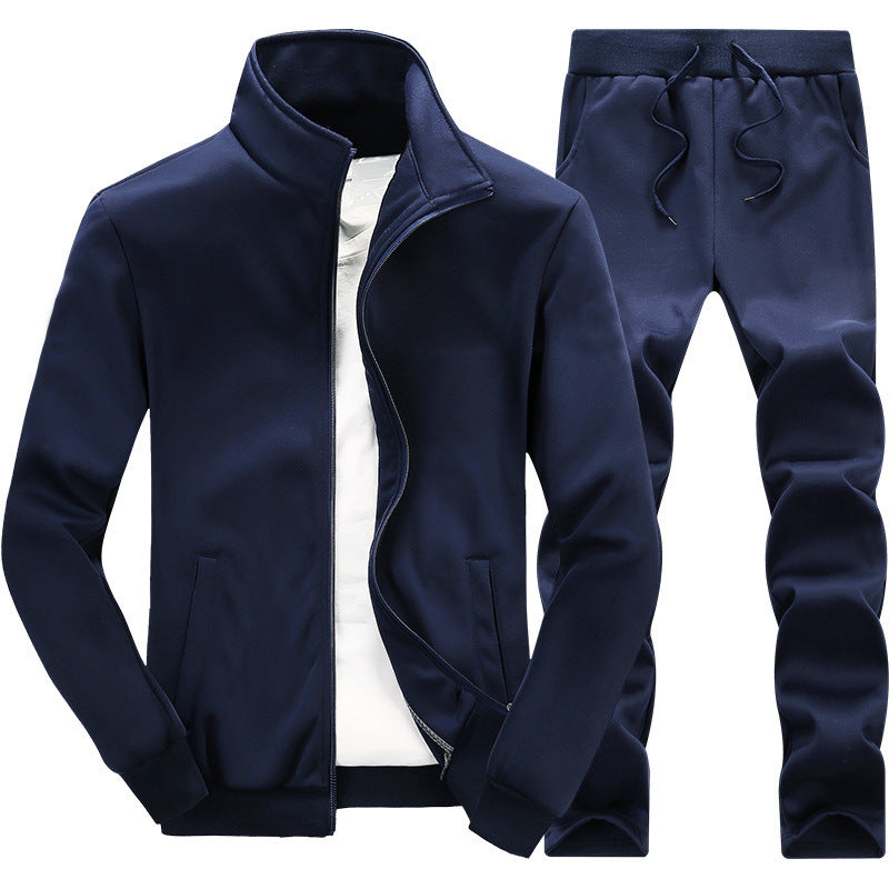 navy blue jacket sweatpants tracksuit