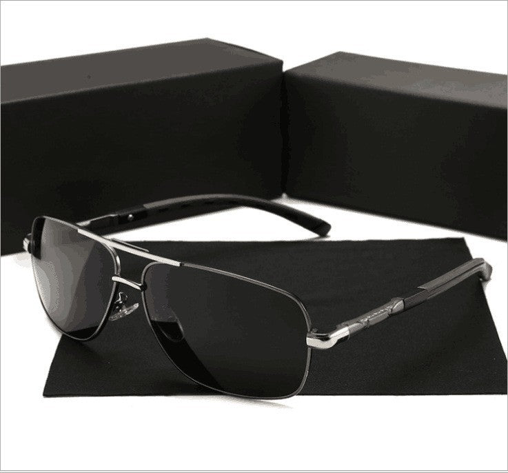 black gray & chrome sunglasses