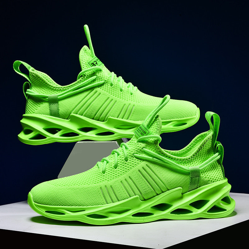 neon green blade sneakers