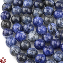Sodalite Beads Smooth Round - 4mm - Beads