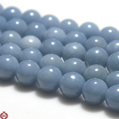 Angelite Beads Smooth Round - 4mm - Beads