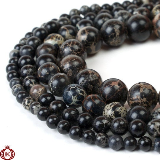 black sea sediment imperial jasper beads
