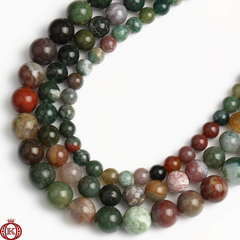Indian Agate Beads Smooth Round - 4mm - Beads