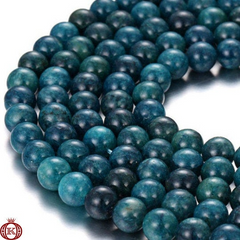 Dark Blue Apatite Beads Smooth Round - 4mm - Beads