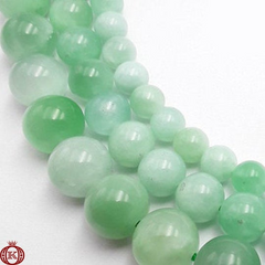 Light Green Jade Beads Smooth Round - 4mm - Beads