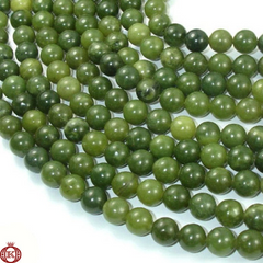 Canadian Jade Beads Smooth Round - 6mm - Beads